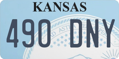 KS license plate 490DNY