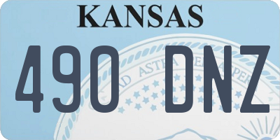 KS license plate 490DNZ