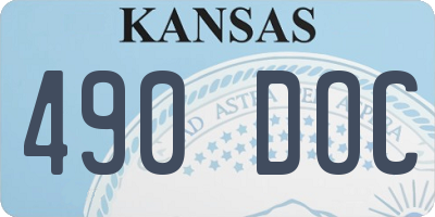 KS license plate 490DOC