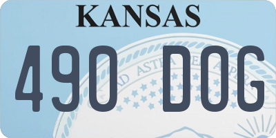 KS license plate 490DOG