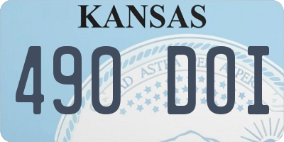 KS license plate 490DOI