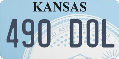 KS license plate 490DOL