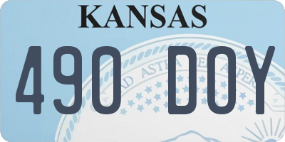 KS license plate 490DOY