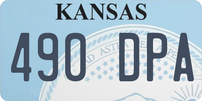 KS license plate 490DPA