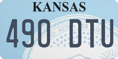 KS license plate 490DTU