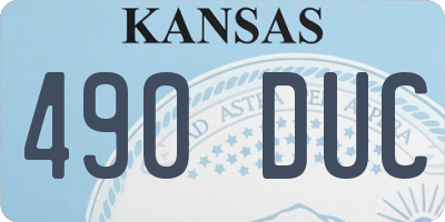 KS license plate 490DUC