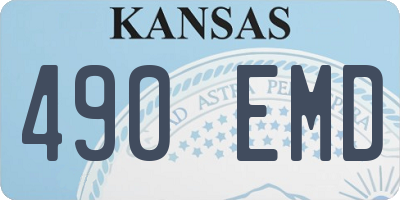KS license plate 490EMD