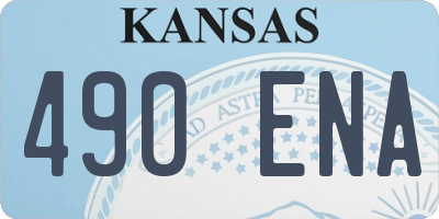 KS license plate 490ENA