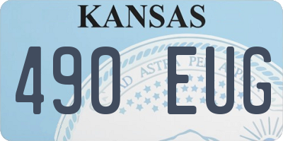 KS license plate 490EUG