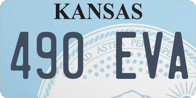 KS license plate 490EVA