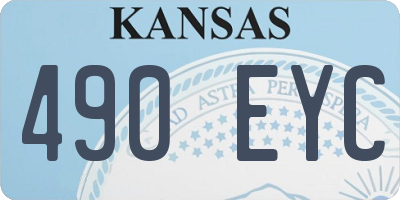 KS license plate 490EYC