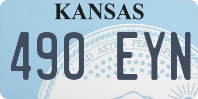 KS license plate 490EYN