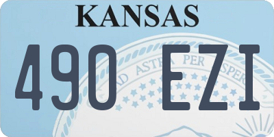 KS license plate 490EZI