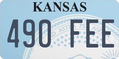 KS license plate 490FEE