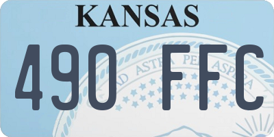 KS license plate 490FFC