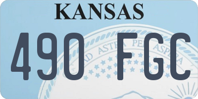 KS license plate 490FGC