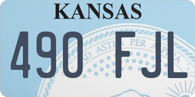 KS license plate 490FJL