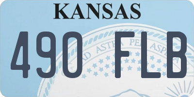 KS license plate 490FLB