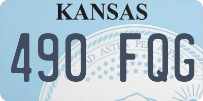 KS license plate 490FQG