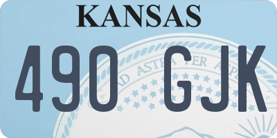 KS license plate 490GJK