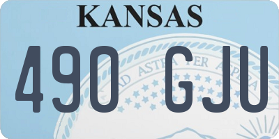 KS license plate 490GJU