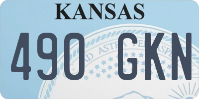 KS license plate 490GKN
