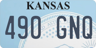 KS license plate 490GNQ