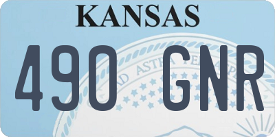 KS license plate 490GNR