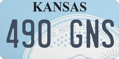 KS license plate 490GNS