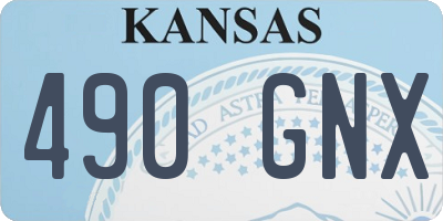 KS license plate 490GNX