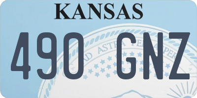 KS license plate 490GNZ