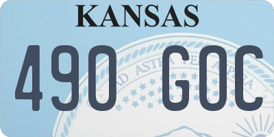KS license plate 490GOC