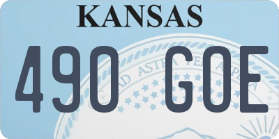 KS license plate 490GOE