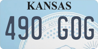 KS license plate 490GOG