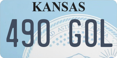 KS license plate 490GOL