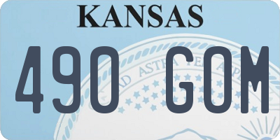 KS license plate 490GOM