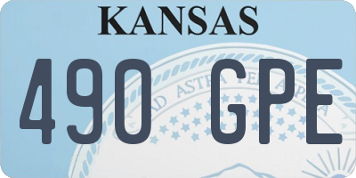 KS license plate 490GPE