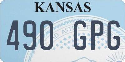 KS license plate 490GPG