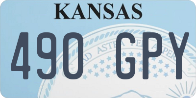 KS license plate 490GPY