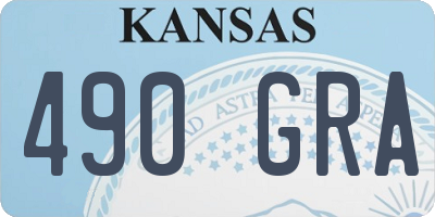 KS license plate 490GRA