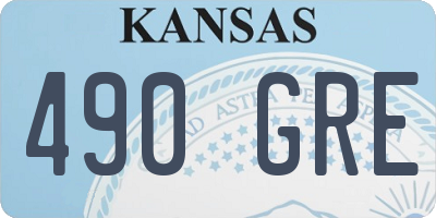 KS license plate 490GRE