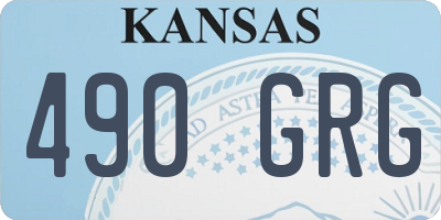 KS license plate 490GRG