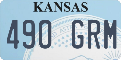KS license plate 490GRM