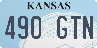 KS license plate 490GTN