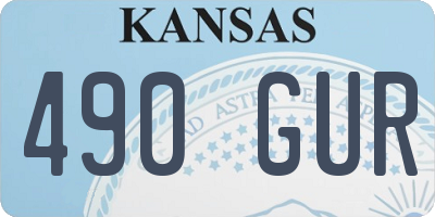 KS license plate 490GUR