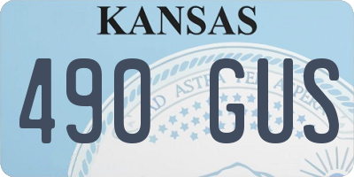 KS license plate 490GUS