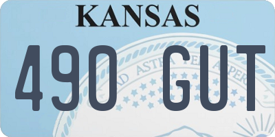 KS license plate 490GUT