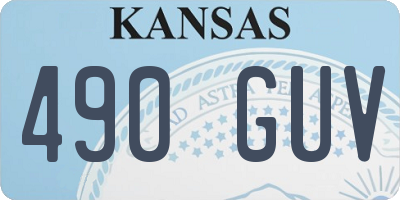 KS license plate 490GUV