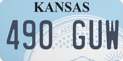 KS license plate 490GUW