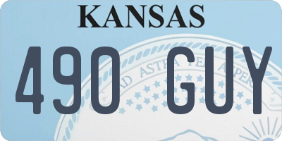 KS license plate 490GUY
